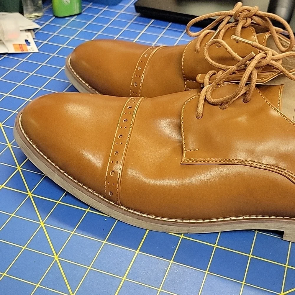 Flying Deer Leather Lining Men's Shoes Brown Size 12 Marin-1